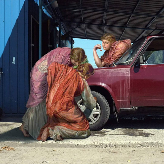 When Classical Paintings Meet Today’s World…