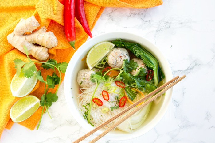 Thai Turkey Meatball Soup – The Petite Cook