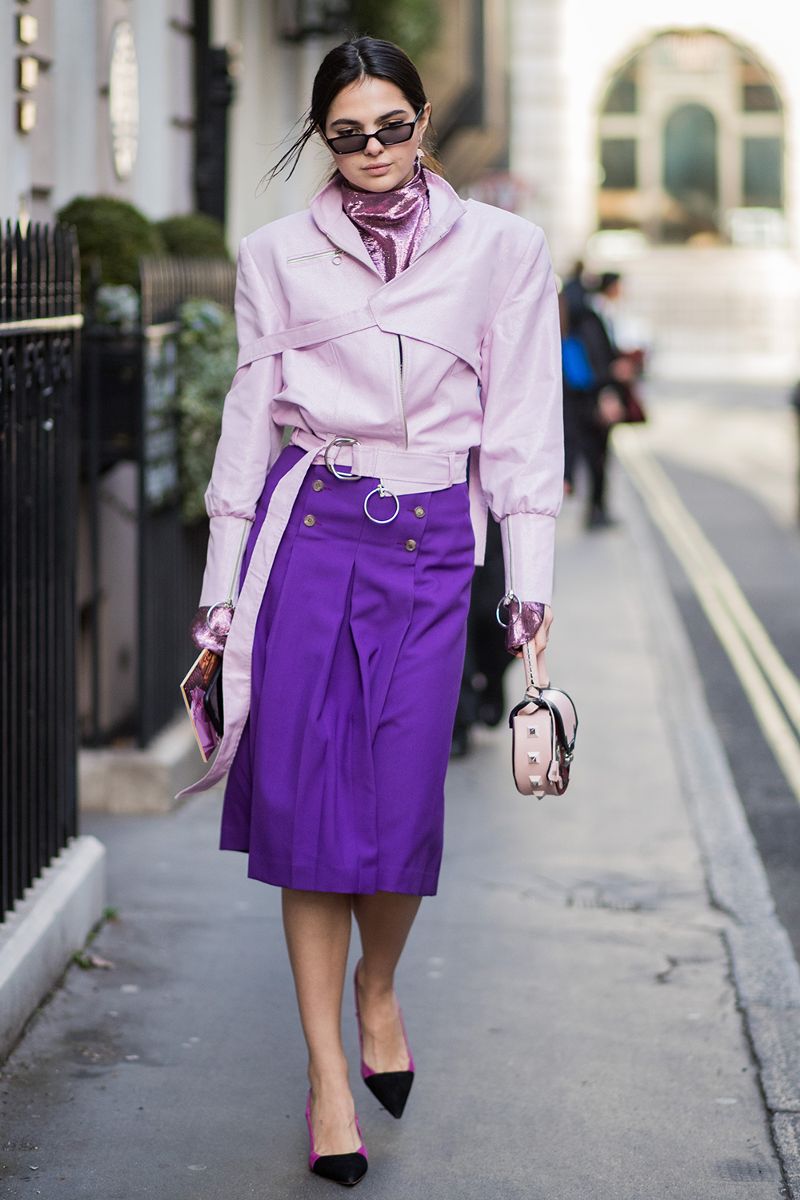 50 Street Style Snaps of the Most Colourful Outfits at London Fashion Week