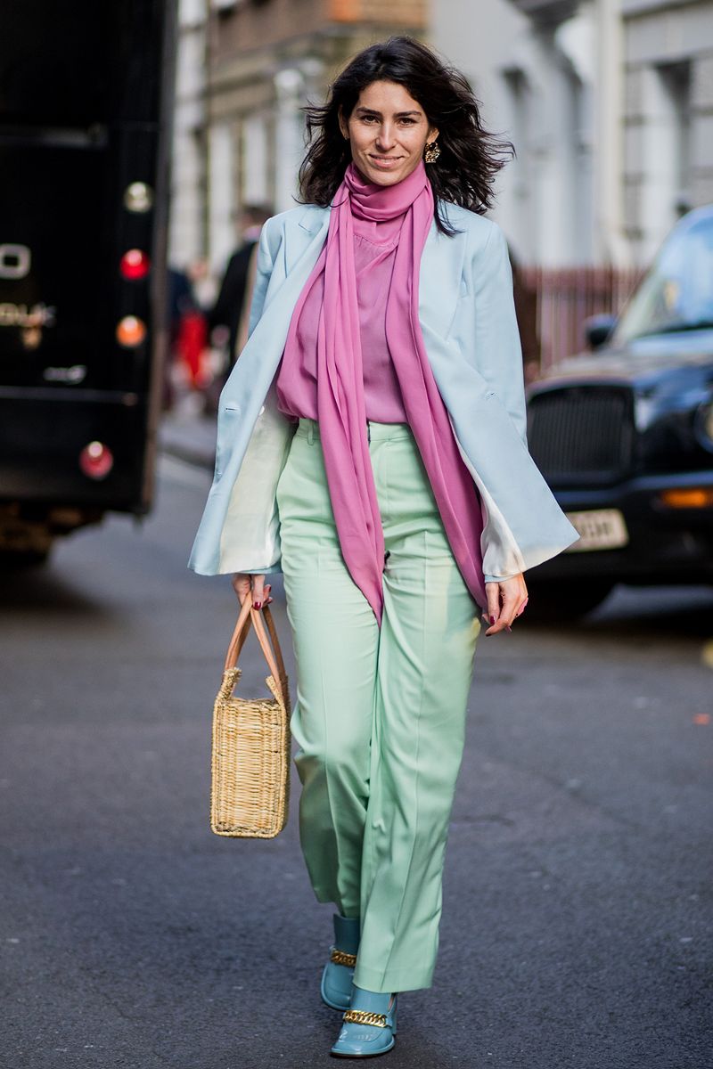 50 Street Style Snaps of the Most Colourful Outfits at London Fashion Week