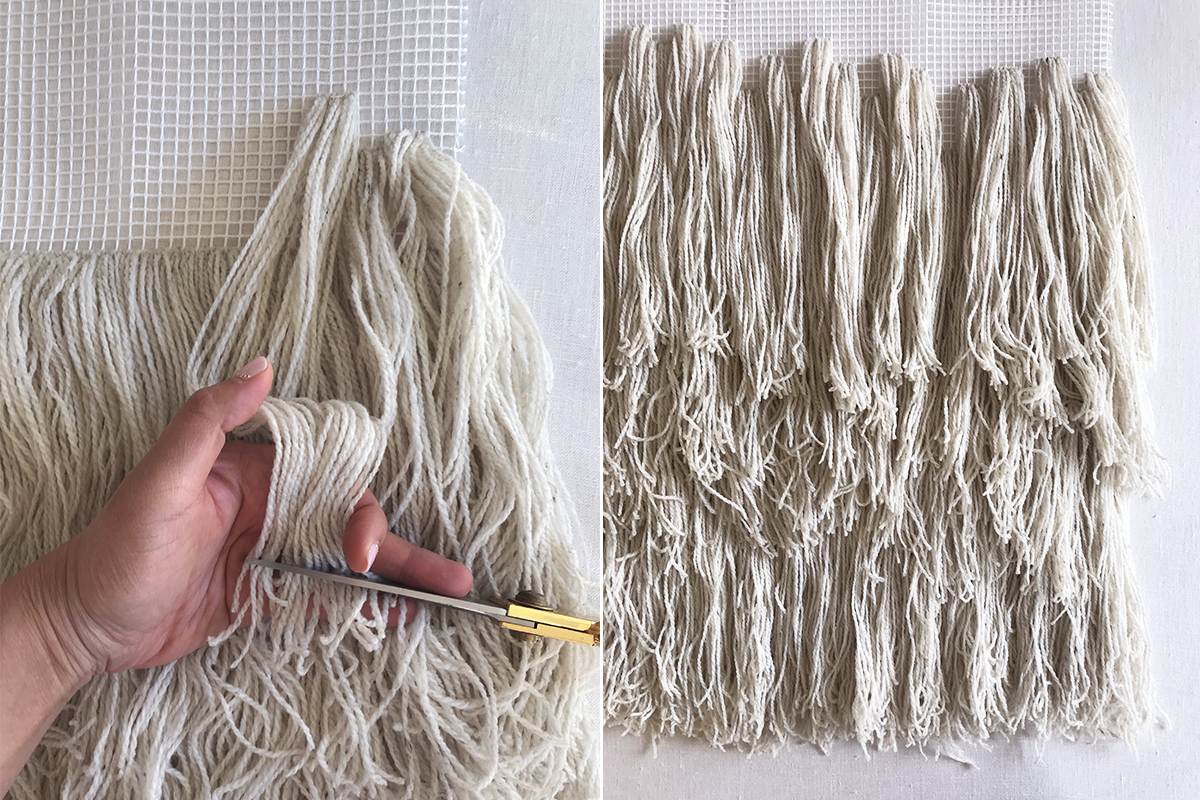 DIY Latch Hook Wall Hanging