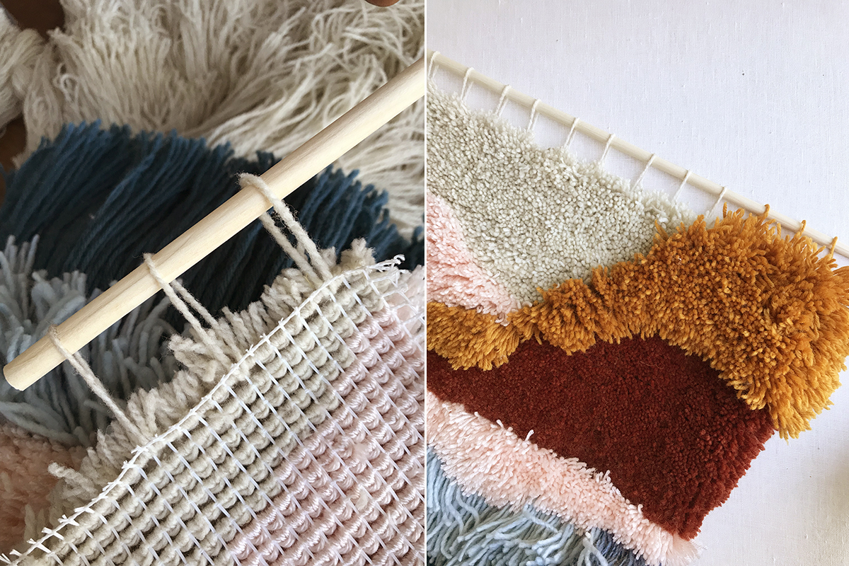 DIY Latch Hook Wall Hanging