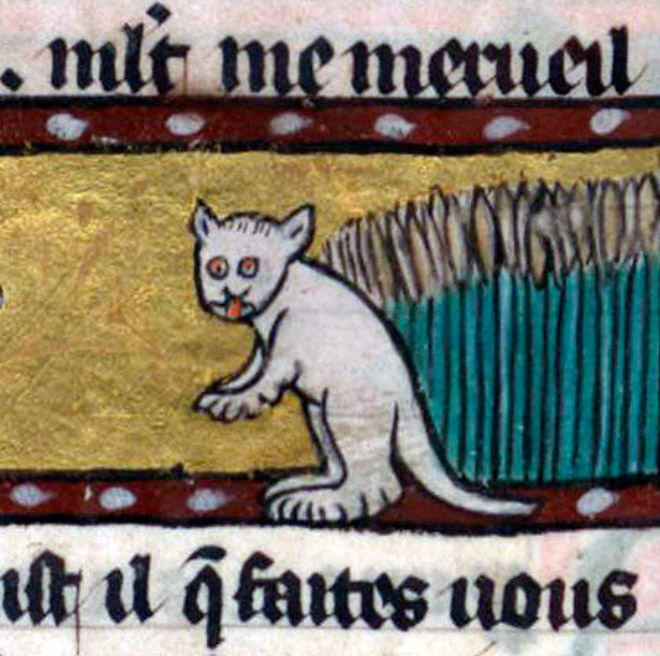 Check out Ugly Medieval Paintings of Cats, it looks like the medieval painters never laid eyes on a cat.