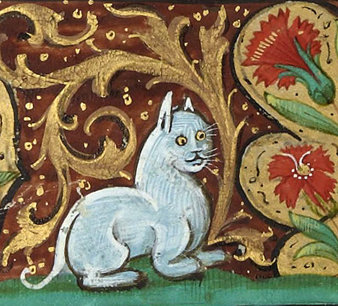 Check out Ugly Medieval Paintings of Cats, it looks like the medieval painters never laid eyes on a cat.
