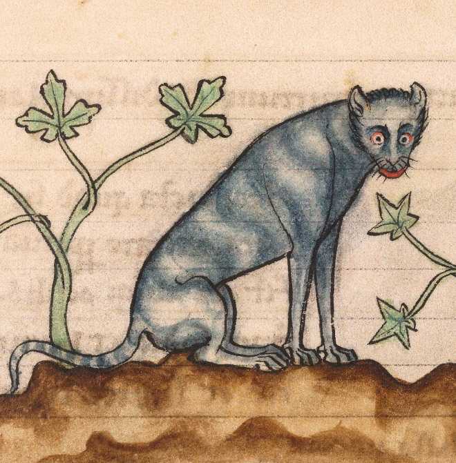Check out Ugly Medieval Paintings of Cats, it looks like the medieval painters never laid eyes on a cat.