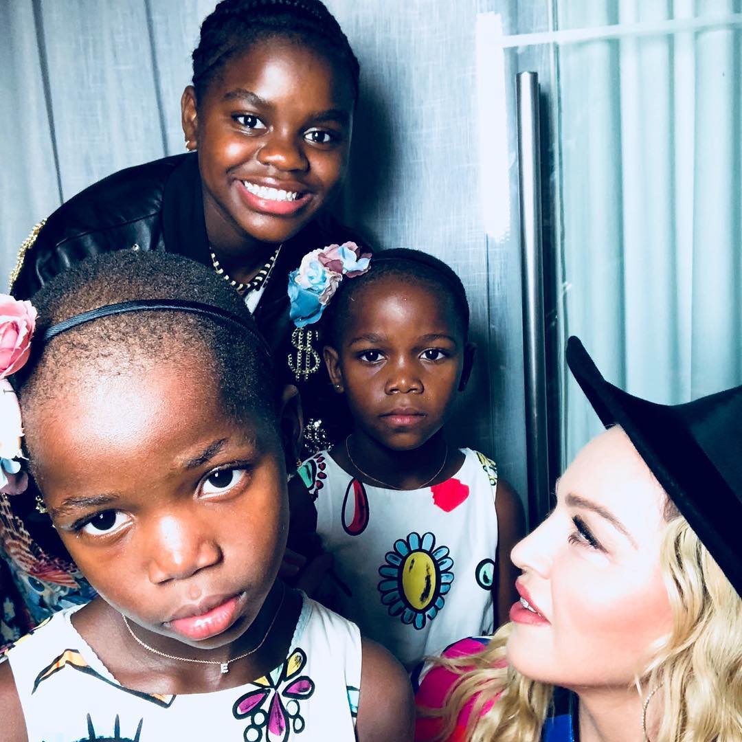 Singer Madonna With Her Children Moved to the Portuguese Palace of the 18th Century