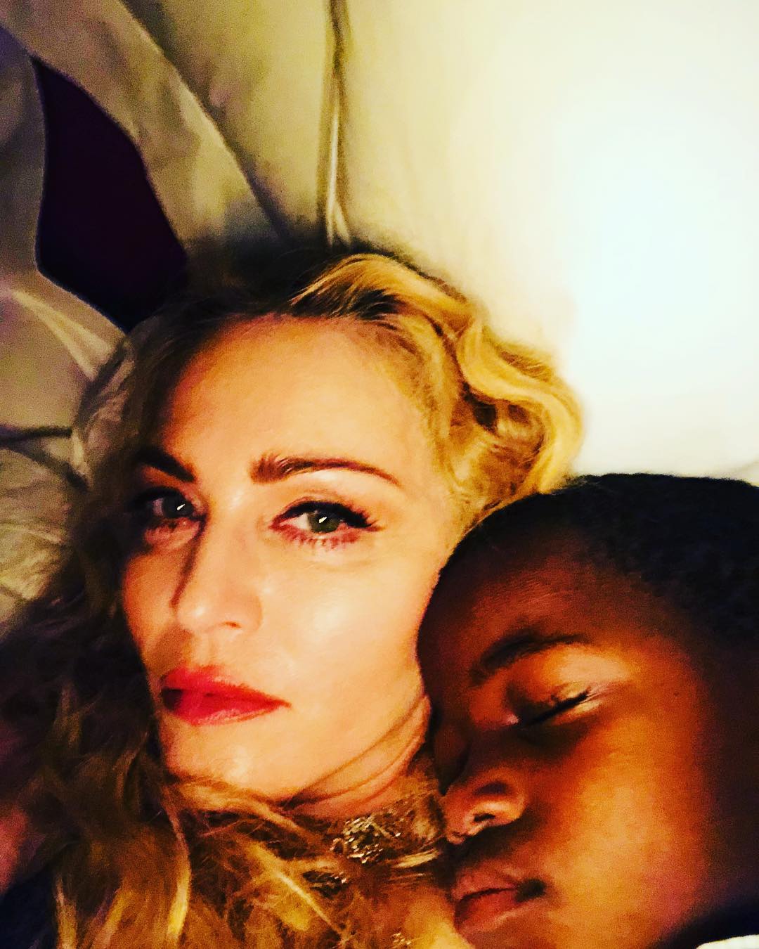Singer Madonna With Her Children Moved to the Portuguese Palace of the 18th Century