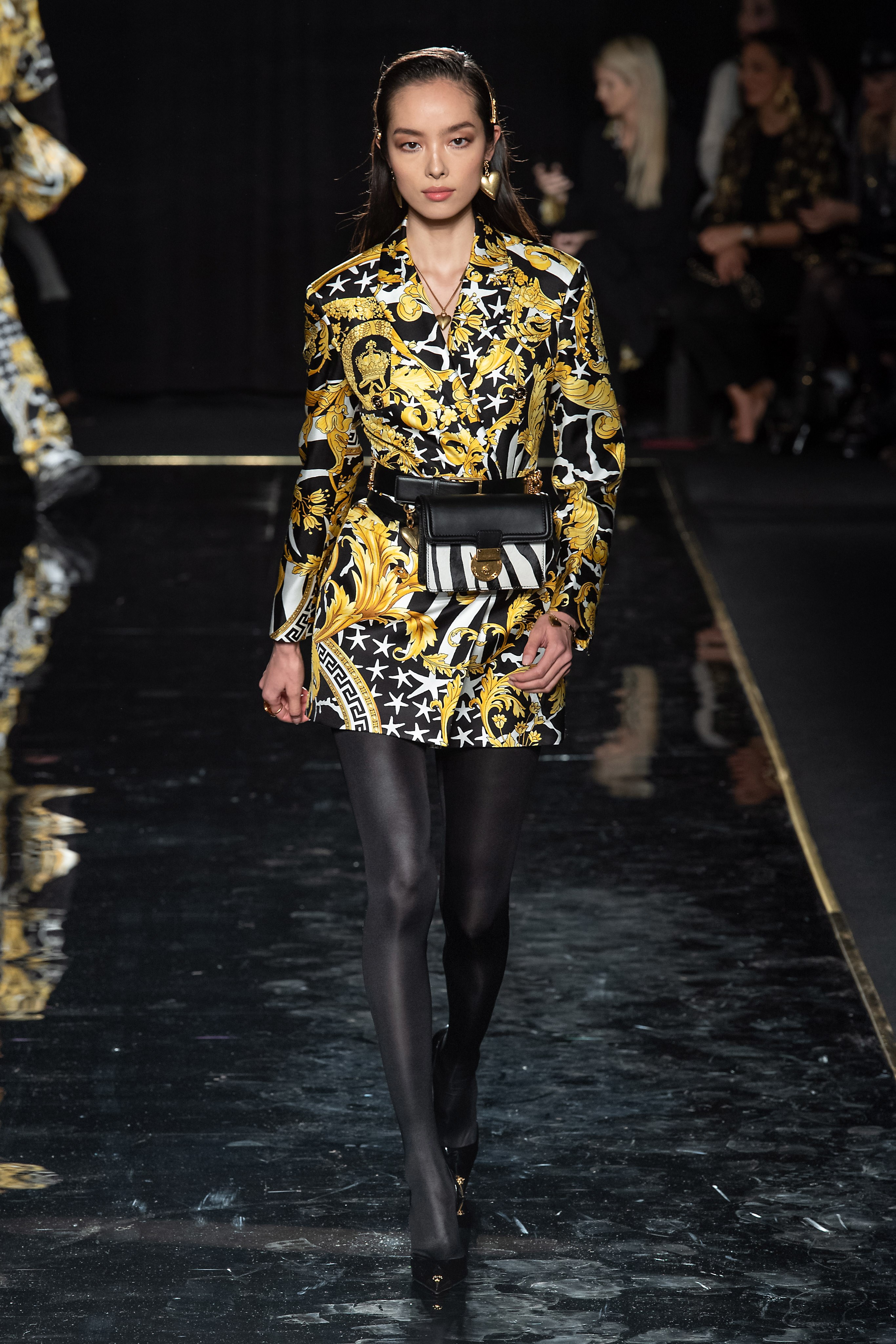 Versace Pre-Fall 2019 show at the Stock Exchange in Downtown Manhattan.