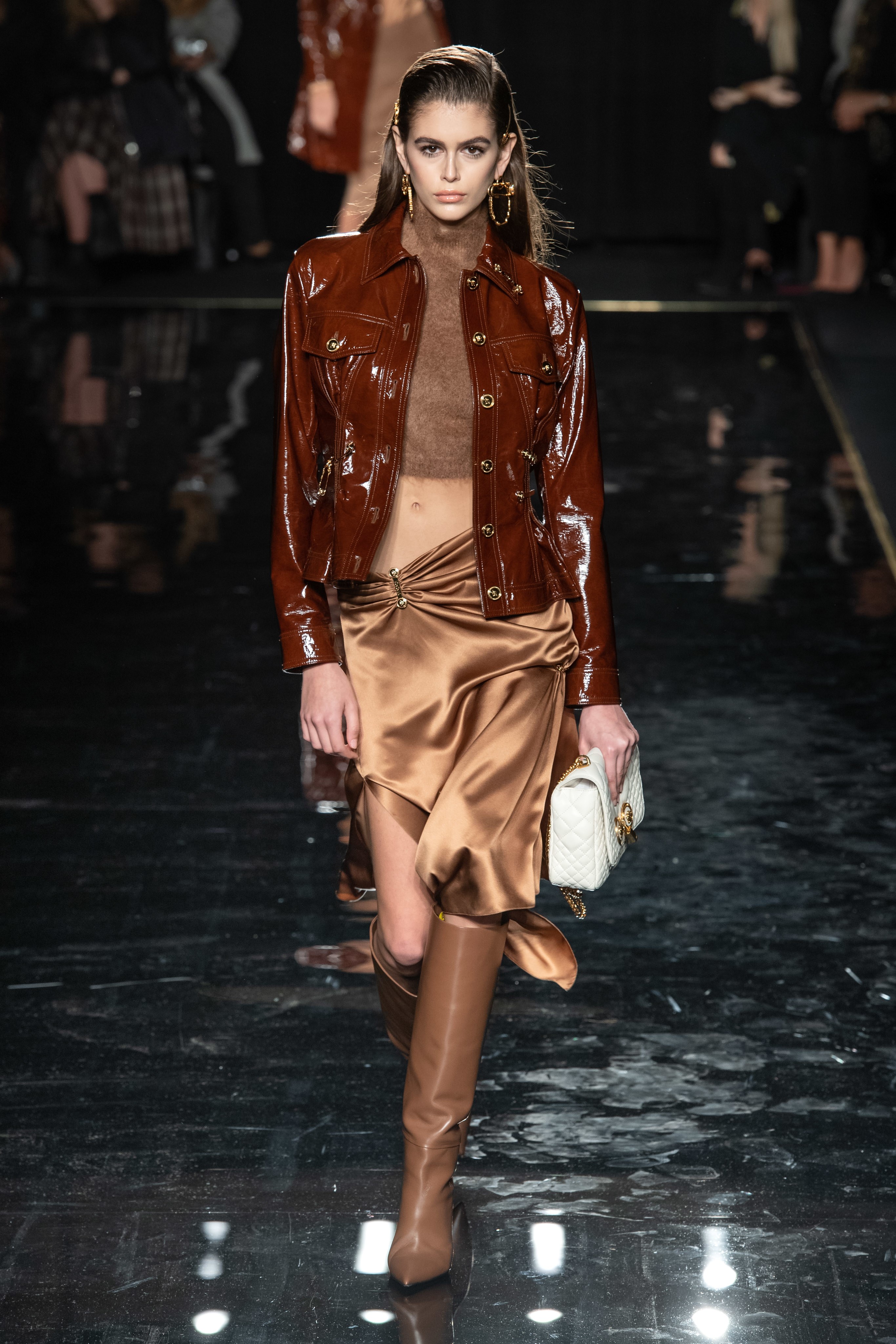 Versace Pre-Fall 2019 show at the Stock Exchange in Downtown Manhattan.