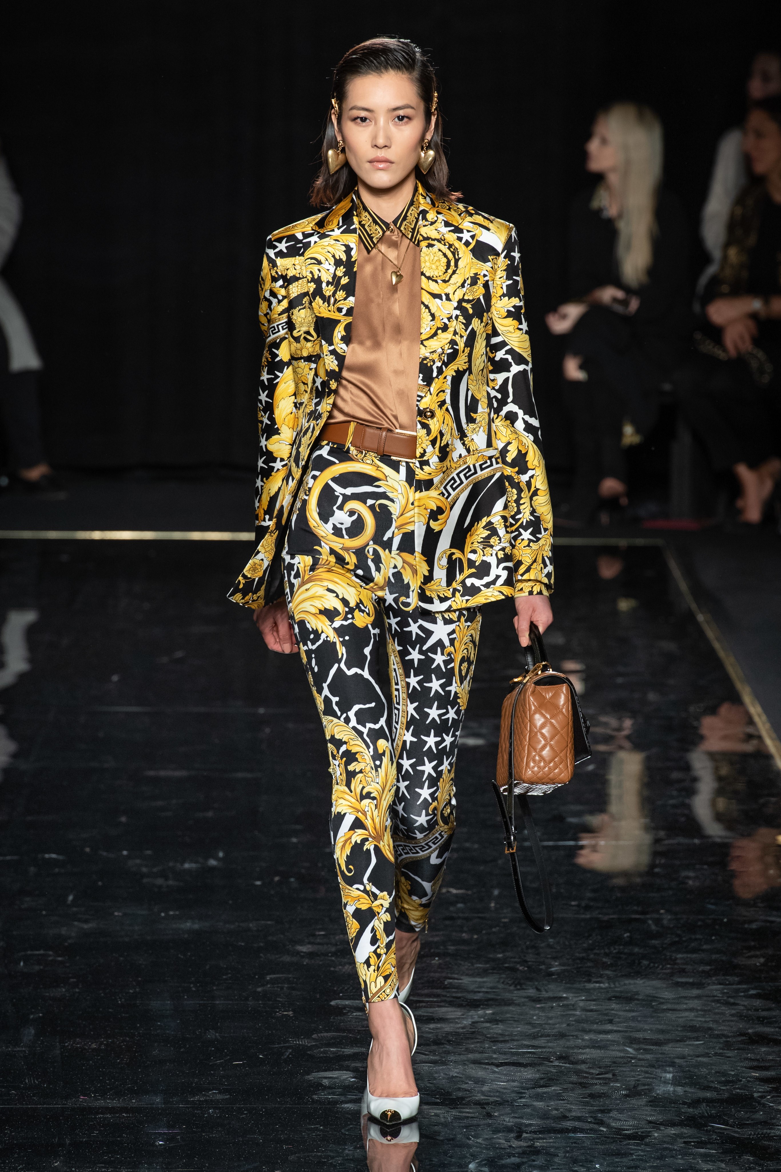 Versace Pre-Fall 2019 show at the Stock Exchange in Downtown Manhattan.