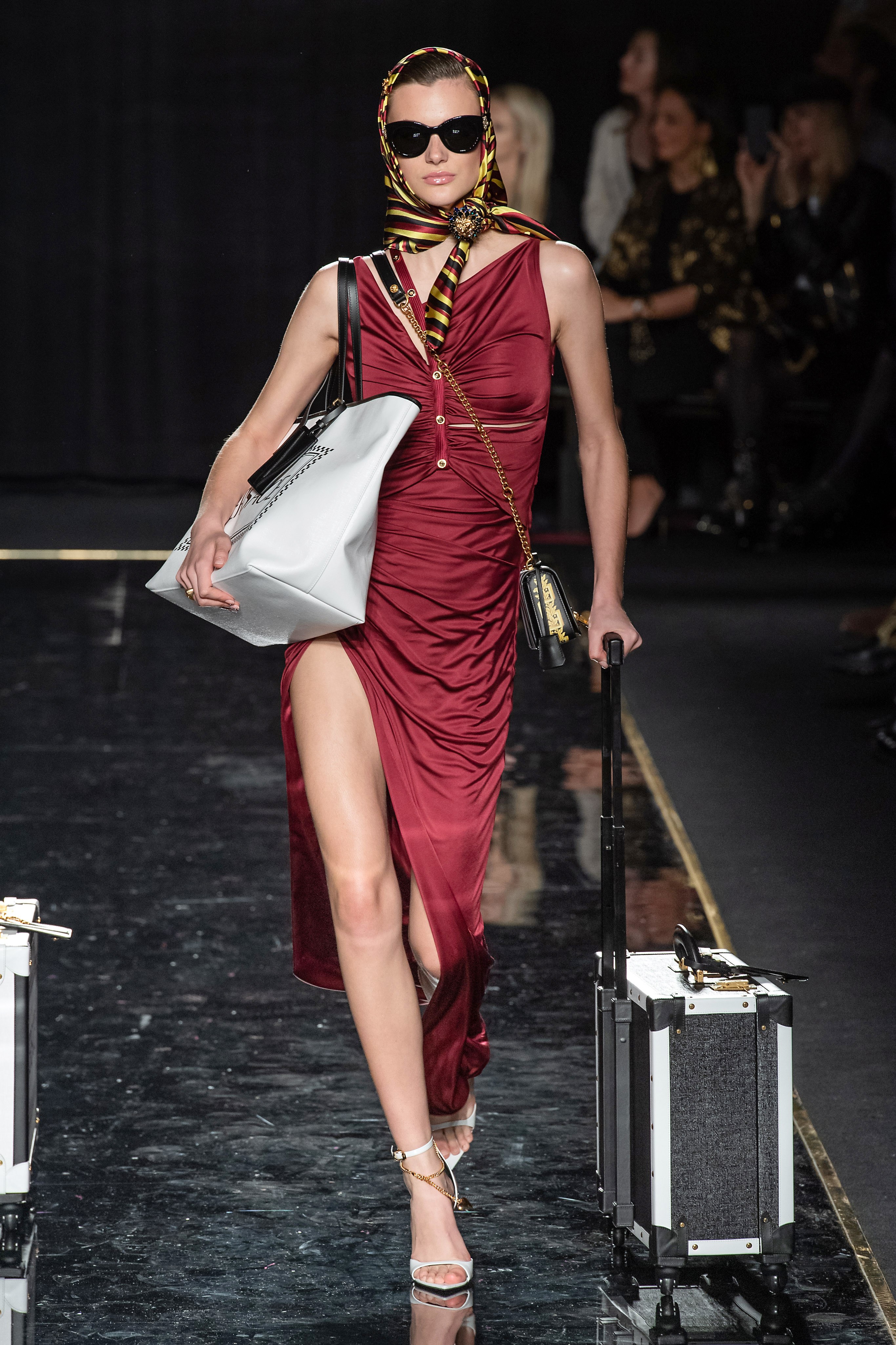 Versace Pre-Fall 2019 show at the Stock Exchange in Downtown Manhattan.