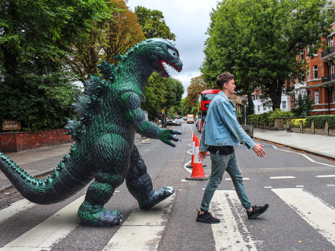 Enjoying Life With a Toy Godzilla! Traveling With A Special Friend…