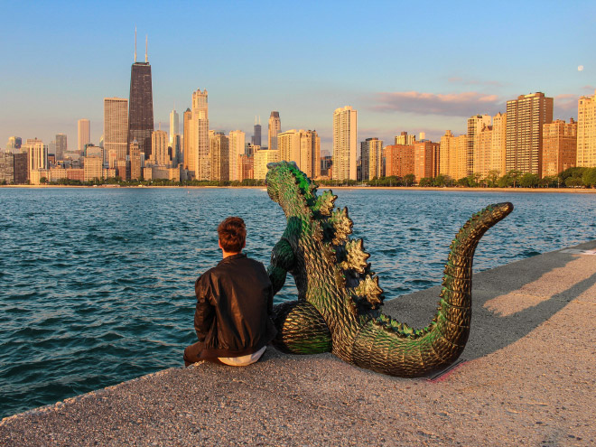 Enjoying Life With a Toy Godzilla! Traveling With A Special Friend…