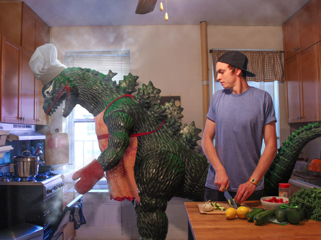 Enjoying Life With a Toy Godzilla! Traveling With A Special Friend…