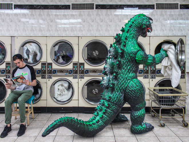 Enjoying Life With a Toy Godzilla! Traveling With A Special Friend…