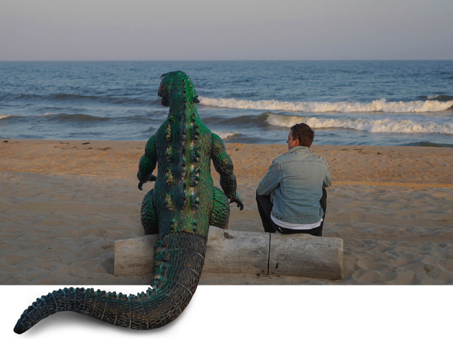 Enjoying Life With a Toy Godzilla! Traveling With A Special Friend…
