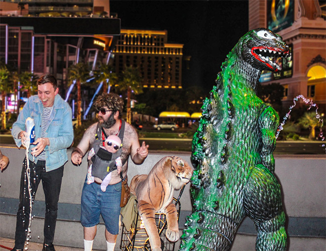 Enjoying Life With a Toy Godzilla! Traveling With A Special Friend…
