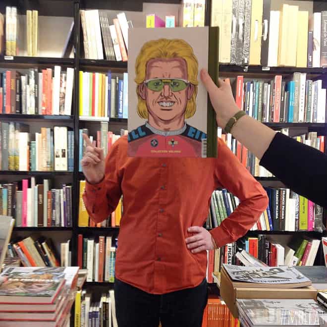 French Bookstore Librairie Mollat Customers Strategically Posing With Perfectly Matching Book Covers
