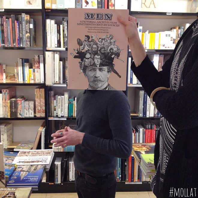 French Bookstore Librairie Mollat Customers Strategically Posing With Perfectly Matching Book Covers