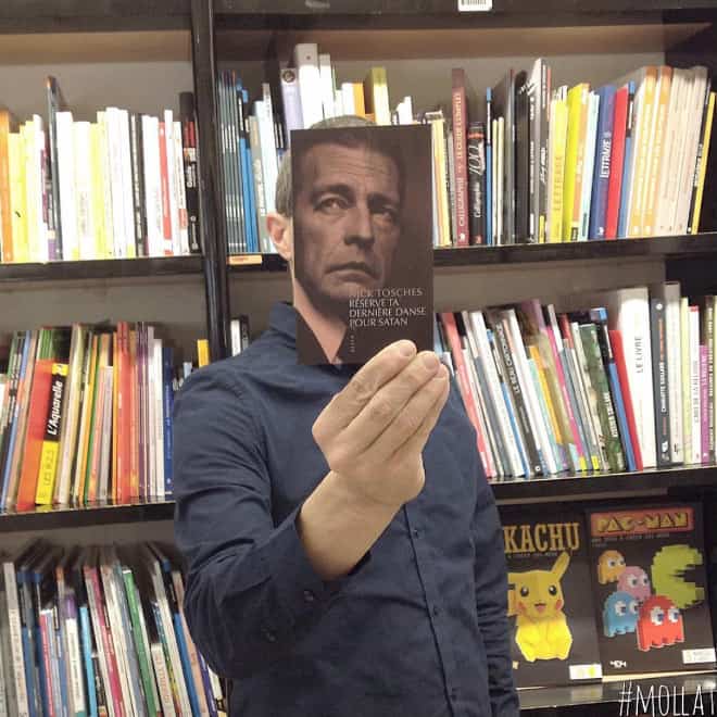 French Bookstore Librairie Mollat Customers Strategically Posing With Perfectly Matching Book Covers