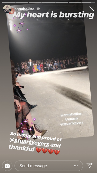 Selena Gomez in a Chic Gold Dress to Cheer on Anna Collins Making Her Runway Debut at Coach – ELLE.com