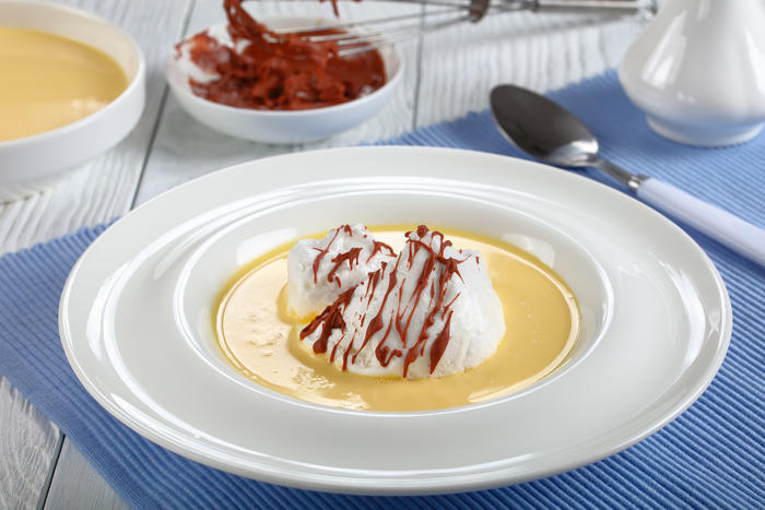 The recipe Of French dessert “Floating Islands”
